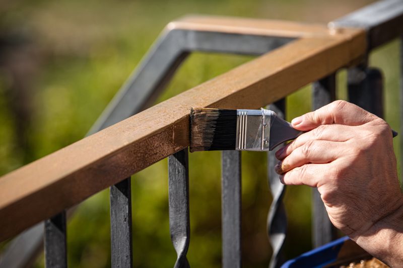 Wood Handrail Staining in Waco, TX